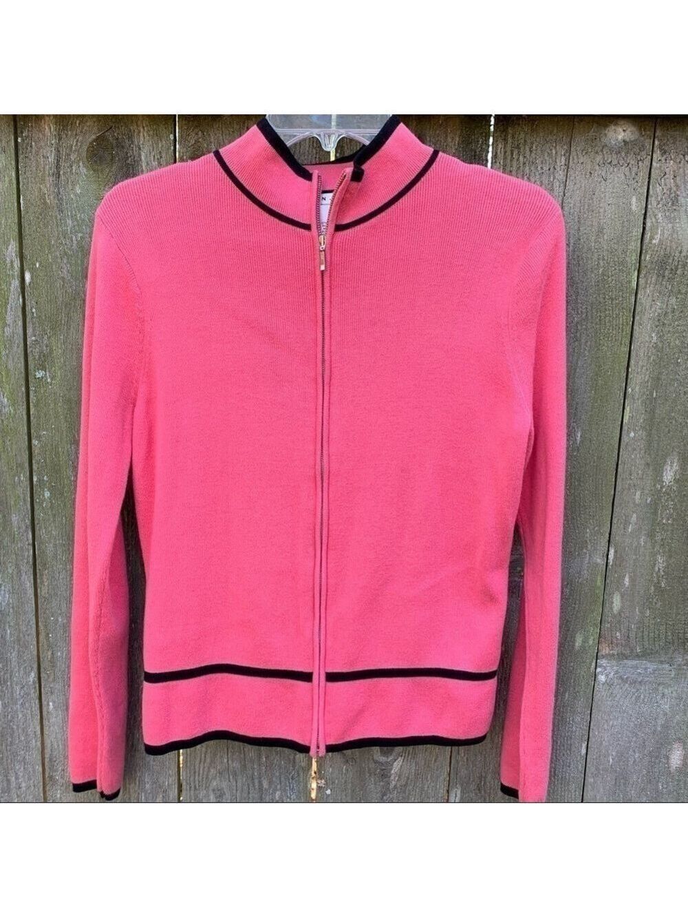 JILLIAN JONES Coral Full Zip Cardigan Sweater Jacket